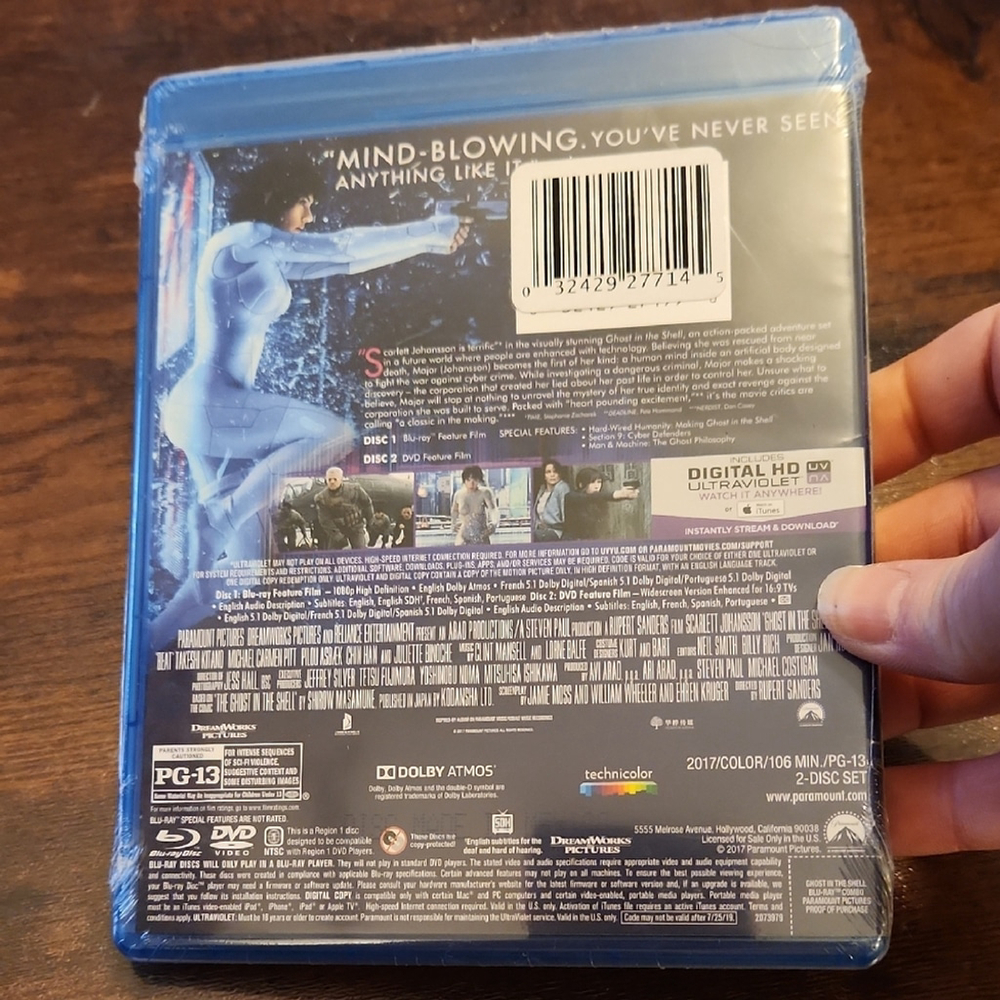 3/$15 Ghost in The Shell Blue-Ray Factory Sealed - Picture 2 of 2